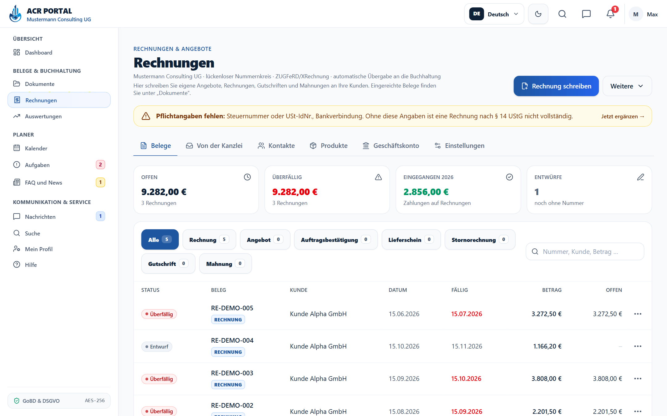 Rechnungen schreiben: Ihr Rechnungsprogramm ist dabei – Desktop