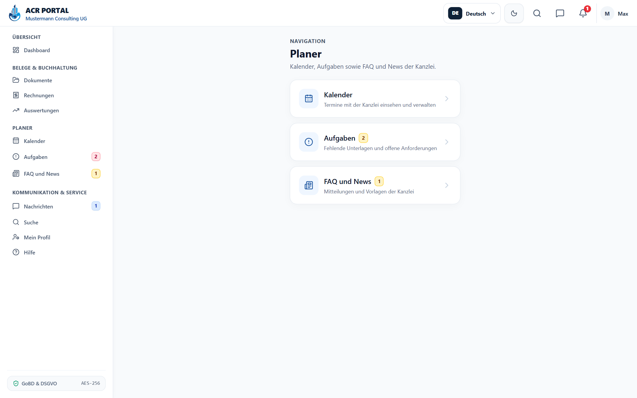 Planer: Aufgaben, Termine, Kalender – Desktop